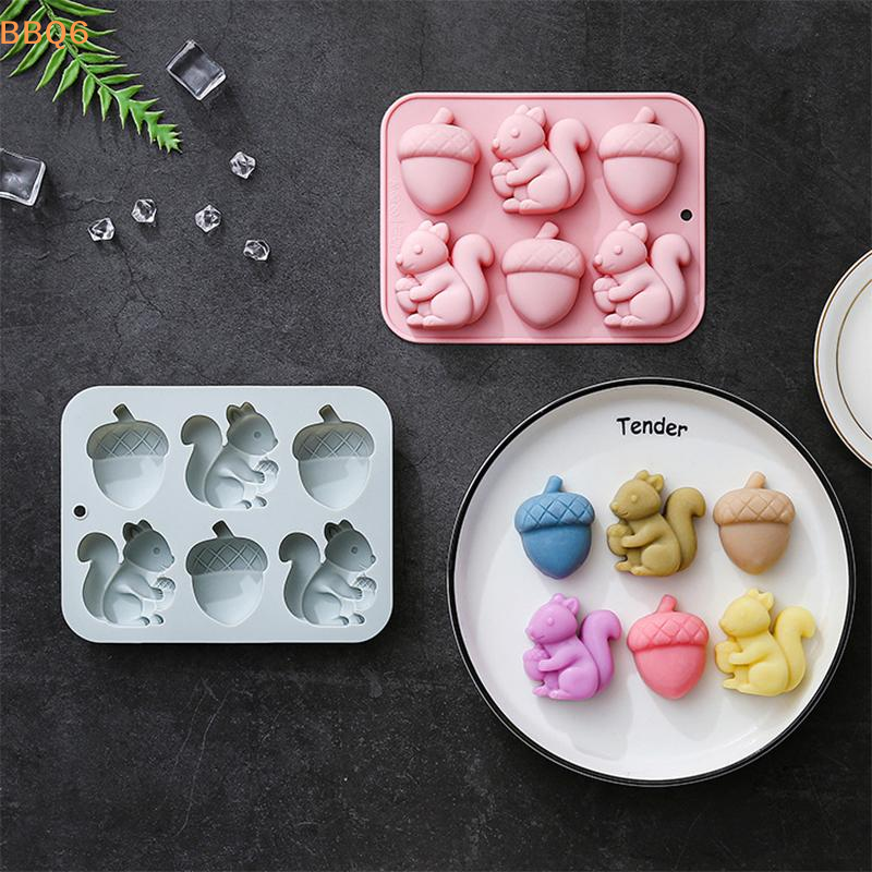 Silicone Cake Mold - *6-hole Squirrel Oak Cake Silicone Molds