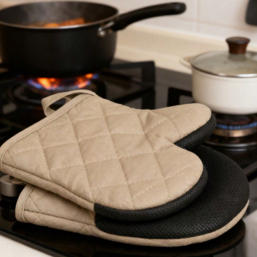 Kitchen Baking Machine - 1 Pair Short Oven Mitts, Heat