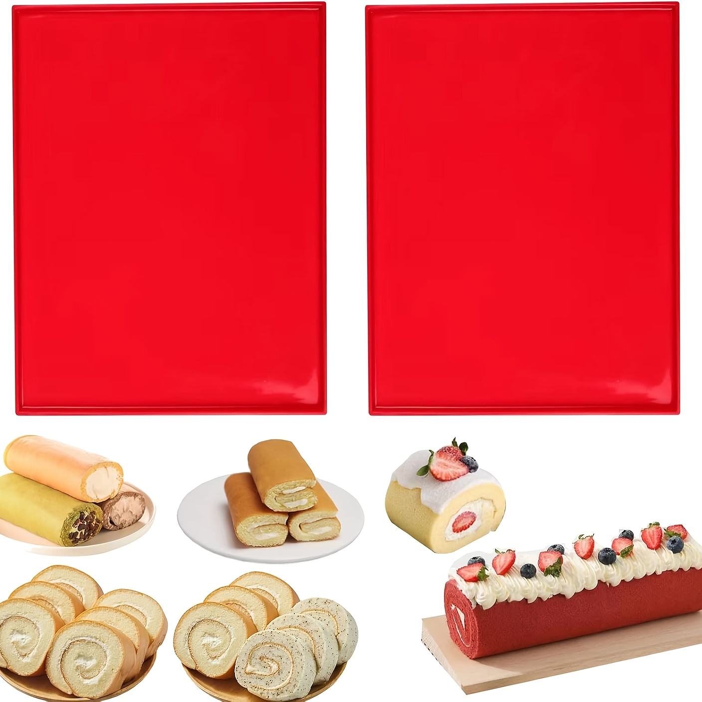 Kitchen Baking Cookies - 2 Silicone Baking Mats for Swiss
