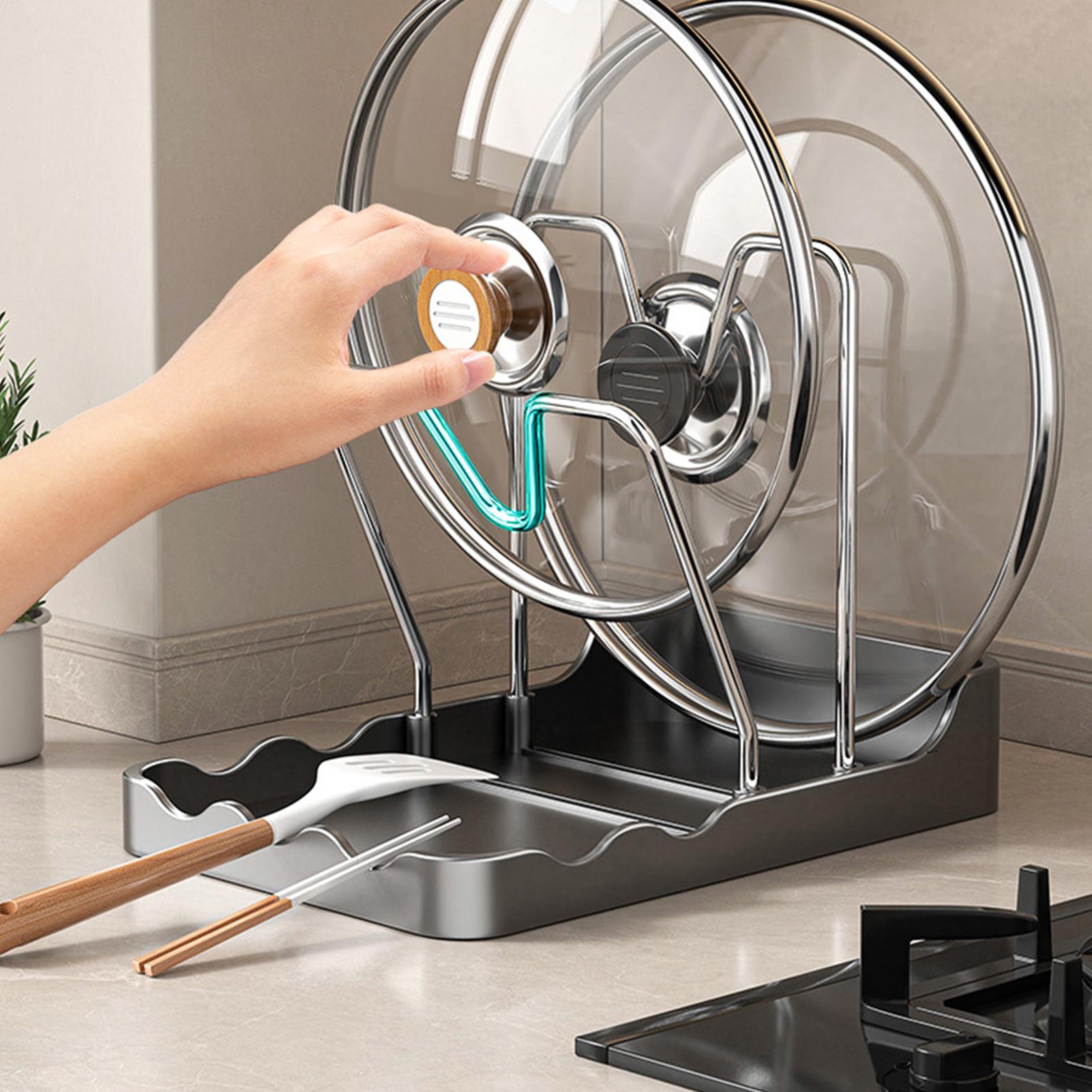 Kitchen Baking Pantry - Pan Lid Organizer Vertical Spoon Drying