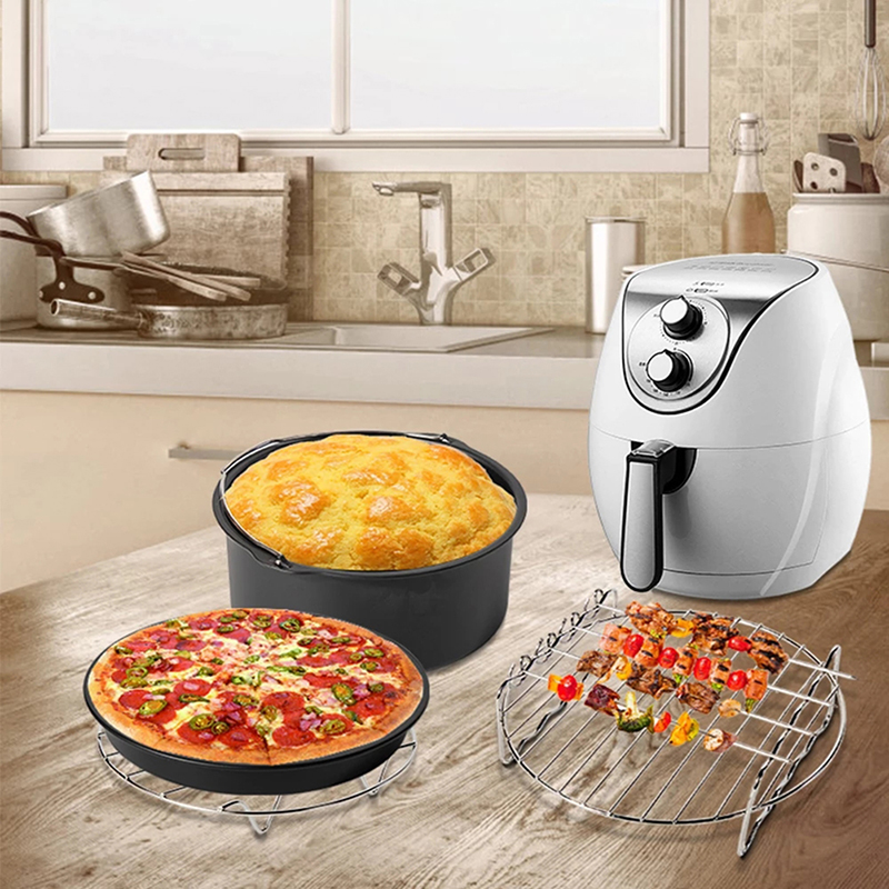 Kitchen Baking Tray Rack - 3 Skewer Air Fryer Rack Kits