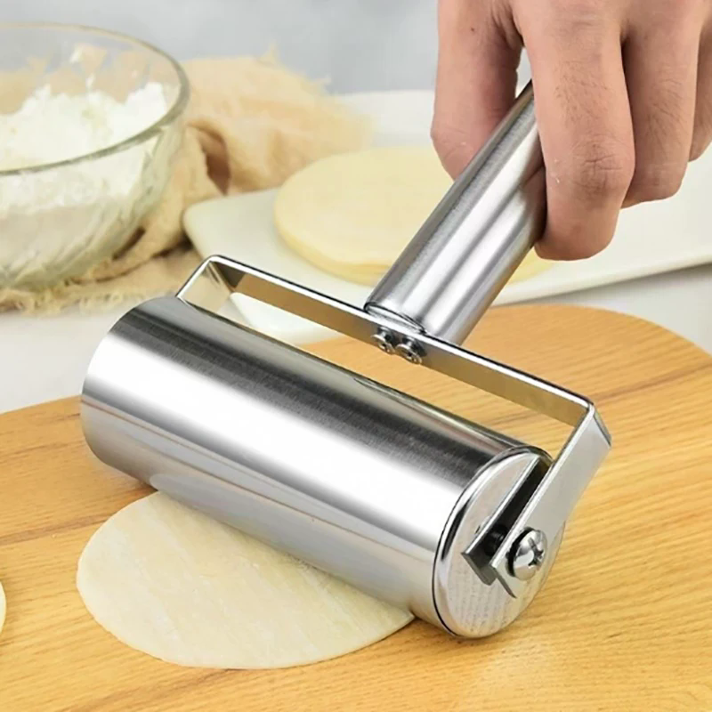 Kitchen Baking Machine - Double Head Stainless Steel Rolling Pin