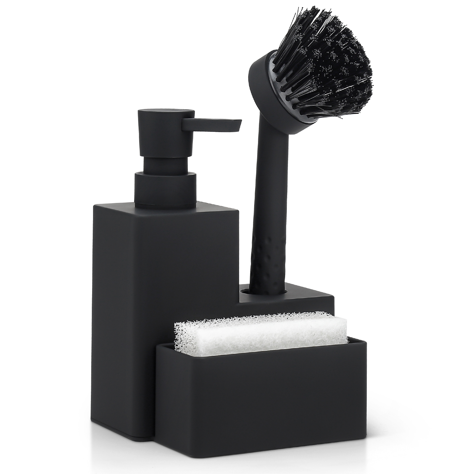 Kitchen Baking Utensil Set - Modern Square Dish Soap Dispenser with