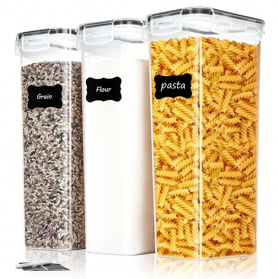 Kitchen Baking Pantry - THELIFE 3/6pcs Large Food Storage Containers
