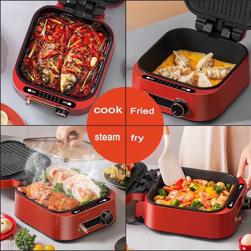 Kitchen Baking Appliances - Rice Cooker Smokeless Frying Pan Steak