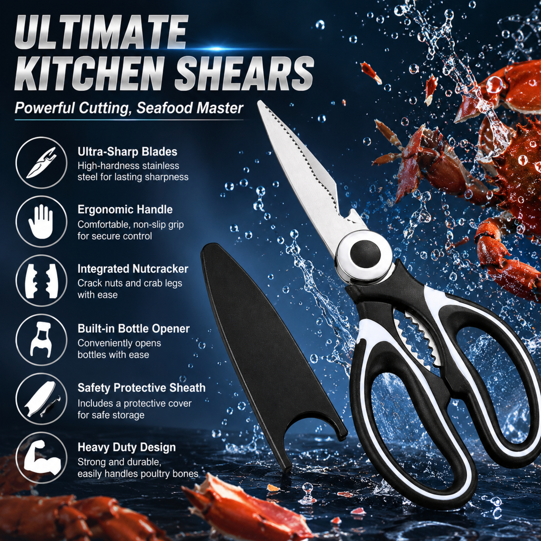 Household Multifunctional Kitc - Kitchen Shears In Baking recensie en prijs