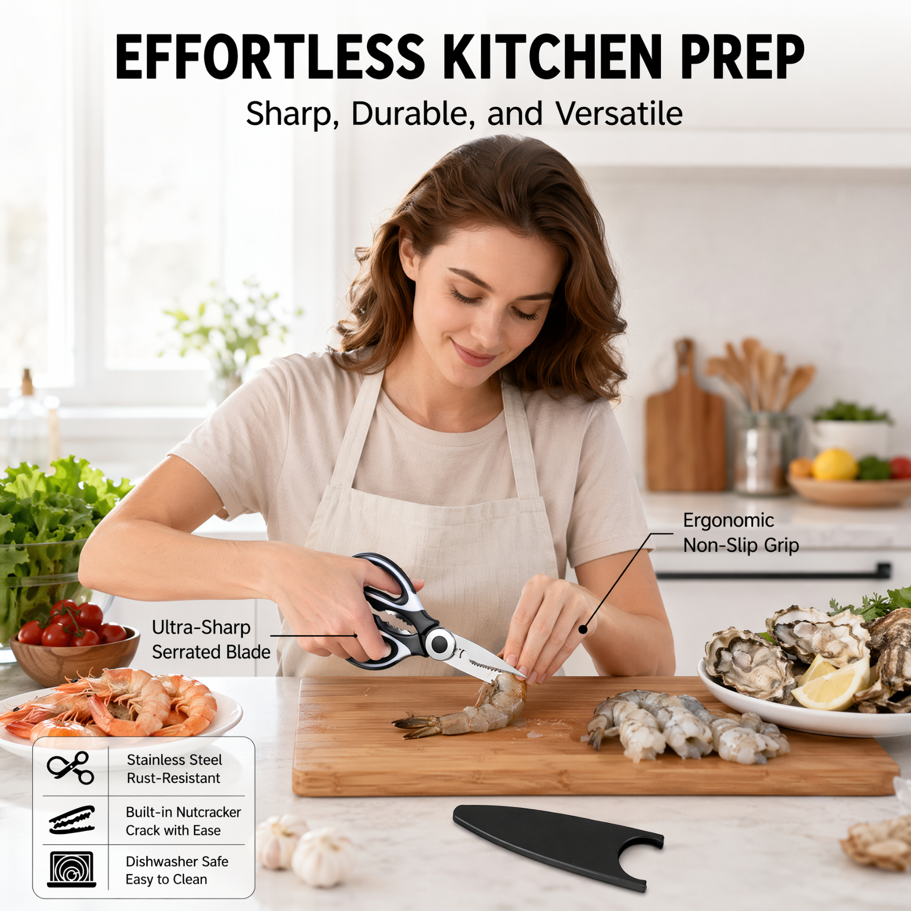 Household Multifunctional Kitc - Kitchen Shears In Baking recensie en prijs
