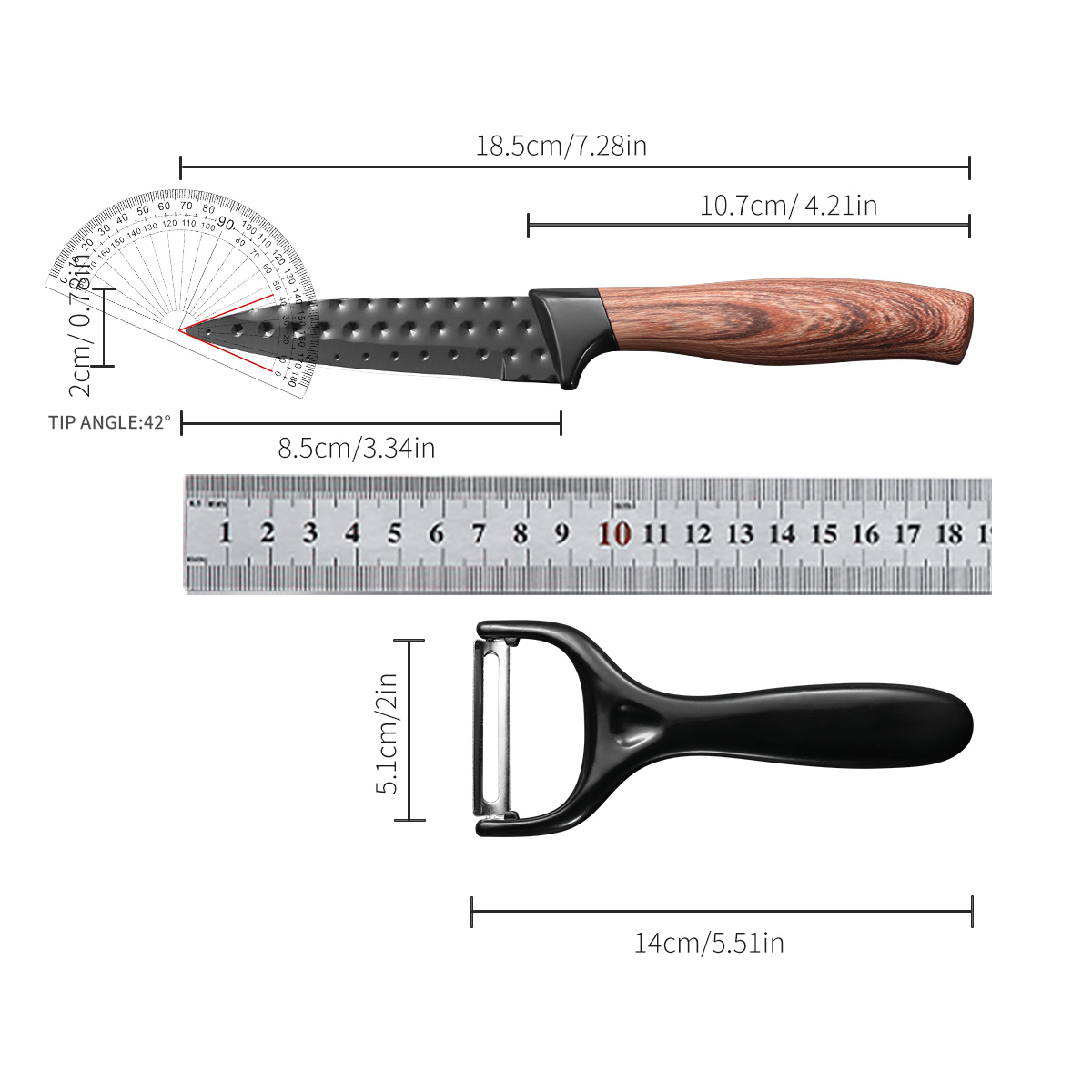Stainless Steel Fruit Knife Pa - Kitchen Baking Utensil Set recensie en prijs