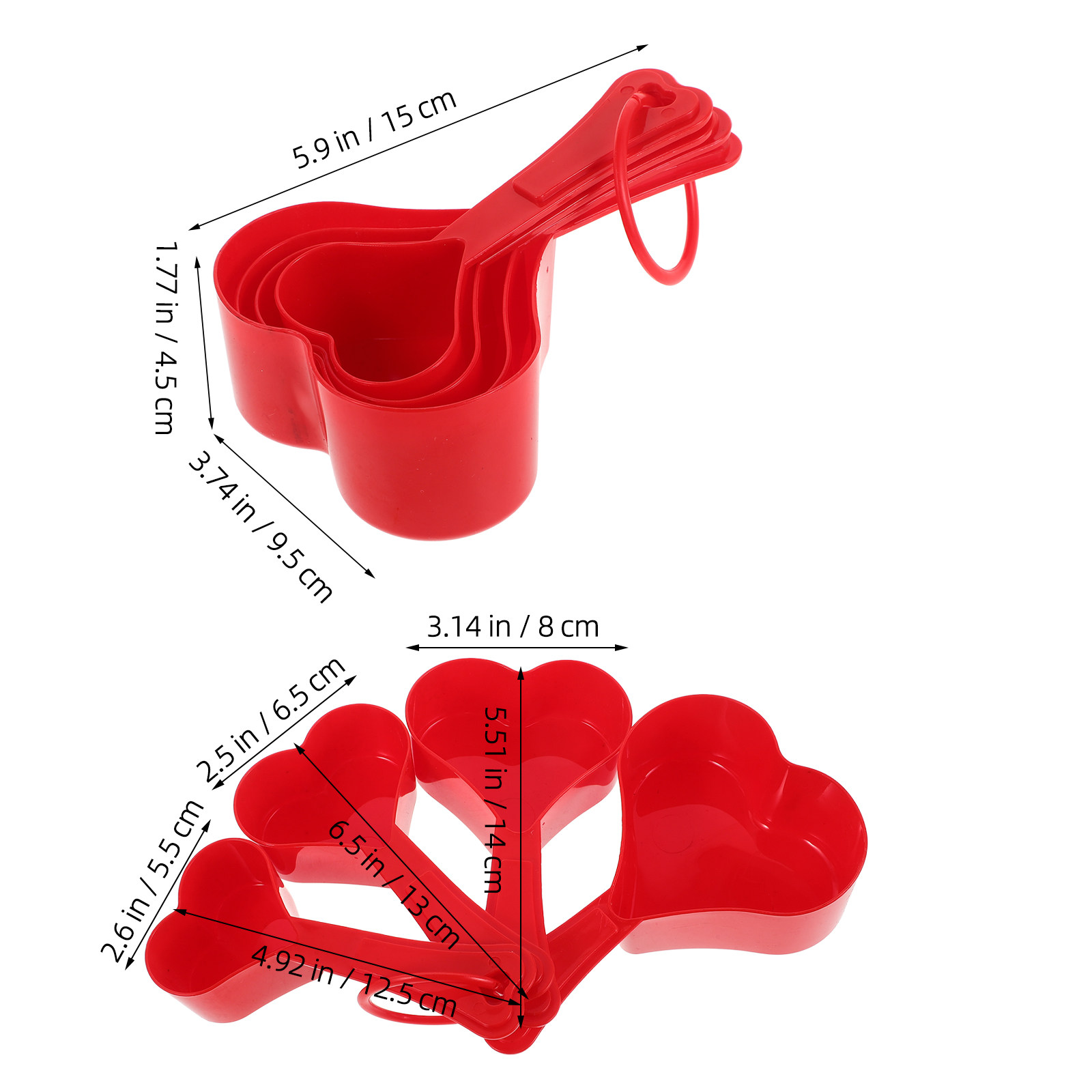 1set Heart Shaped Measuring Sp - Baking (Kitchen Ingredient) recensie en prijs