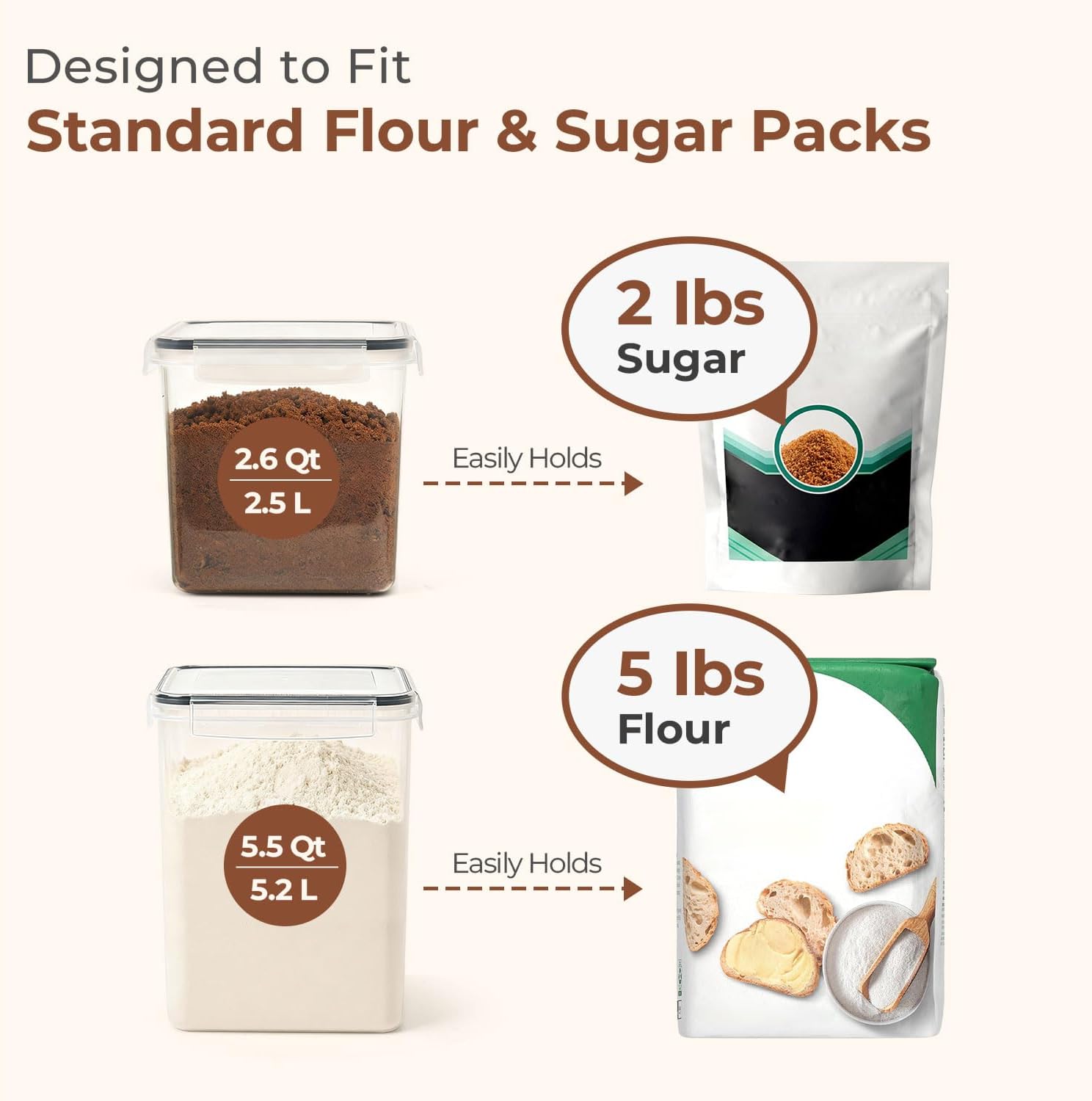 3-Piece Airtight Food Storage  - Kitchen Baking Pantry recensie en prijs