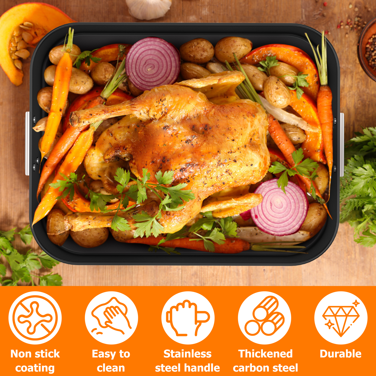 Deep Baking Pan Rectangle Carb - Kitchen Baking Pan Storage recensie en prijs
