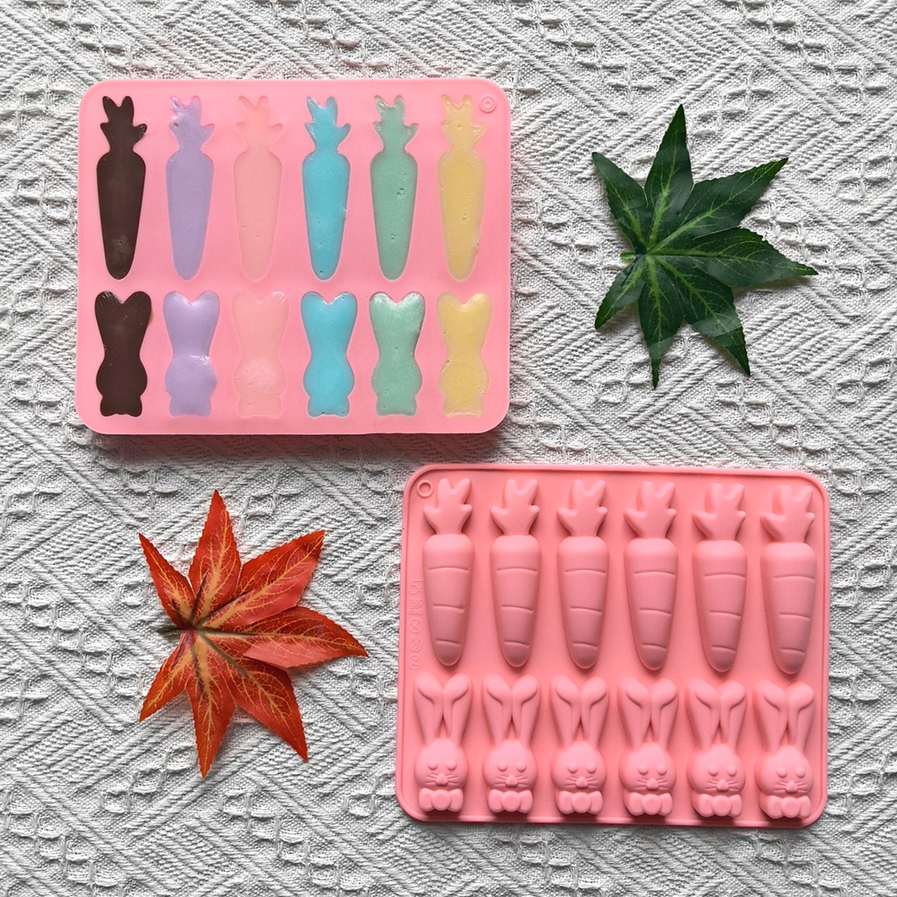 3pcs 12 cavity carrot rabbit s - Silicone Cake Mold recensie en prijs