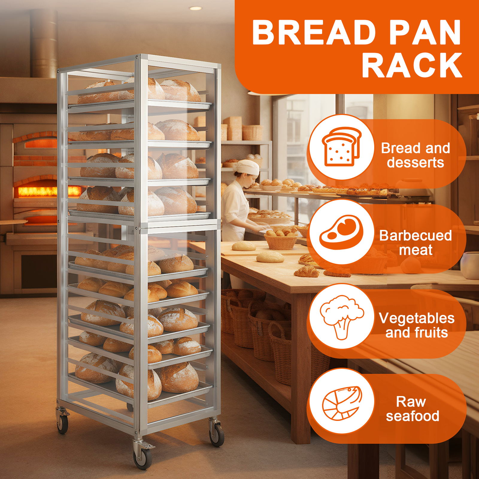 18 Tiers Sheet Pan Rack with W - Kitchen Baking Cart recensie en prijs