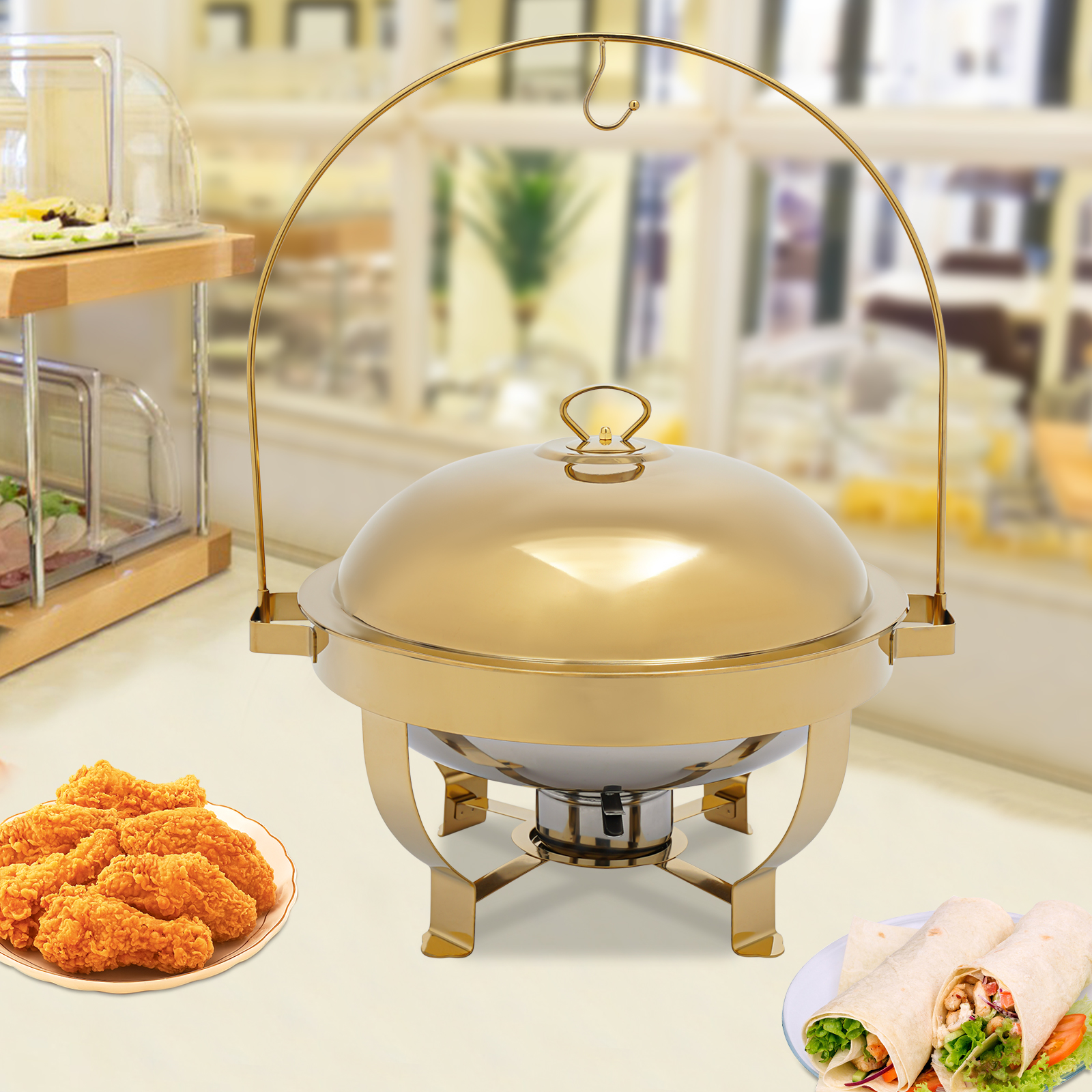8L Gold Chafing Dish Buffet Se - Kitchen Baking Utensil Set recensie en prijs