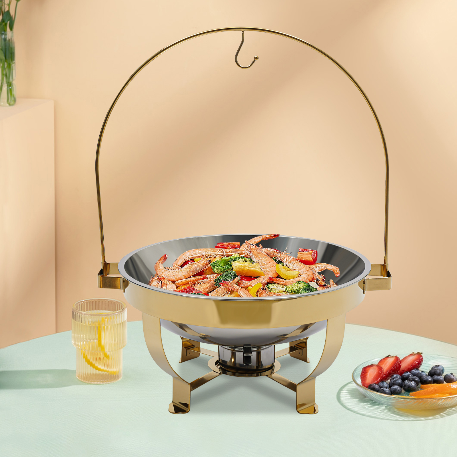 8L Gold Chafing Dish Buffet Se - Kitchen Baking Utensil Set recensie en prijs