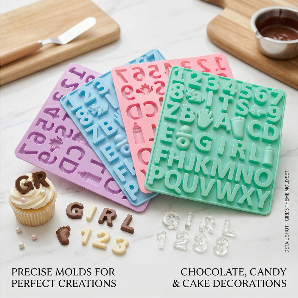3pcs Digital letter shape choc - Silicone Cake Mold recensie en prijs