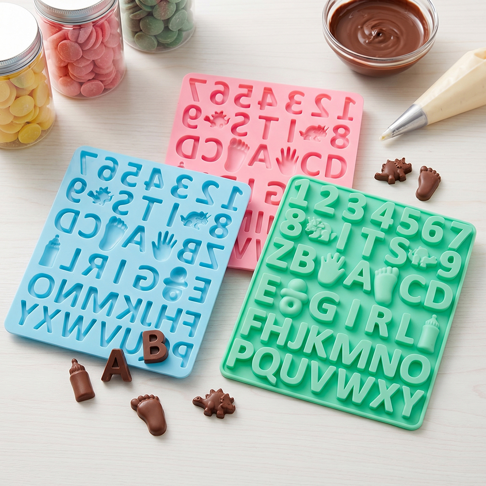 3pcs Digital letter shape choc - Silicone Cake Mold recensie en prijs