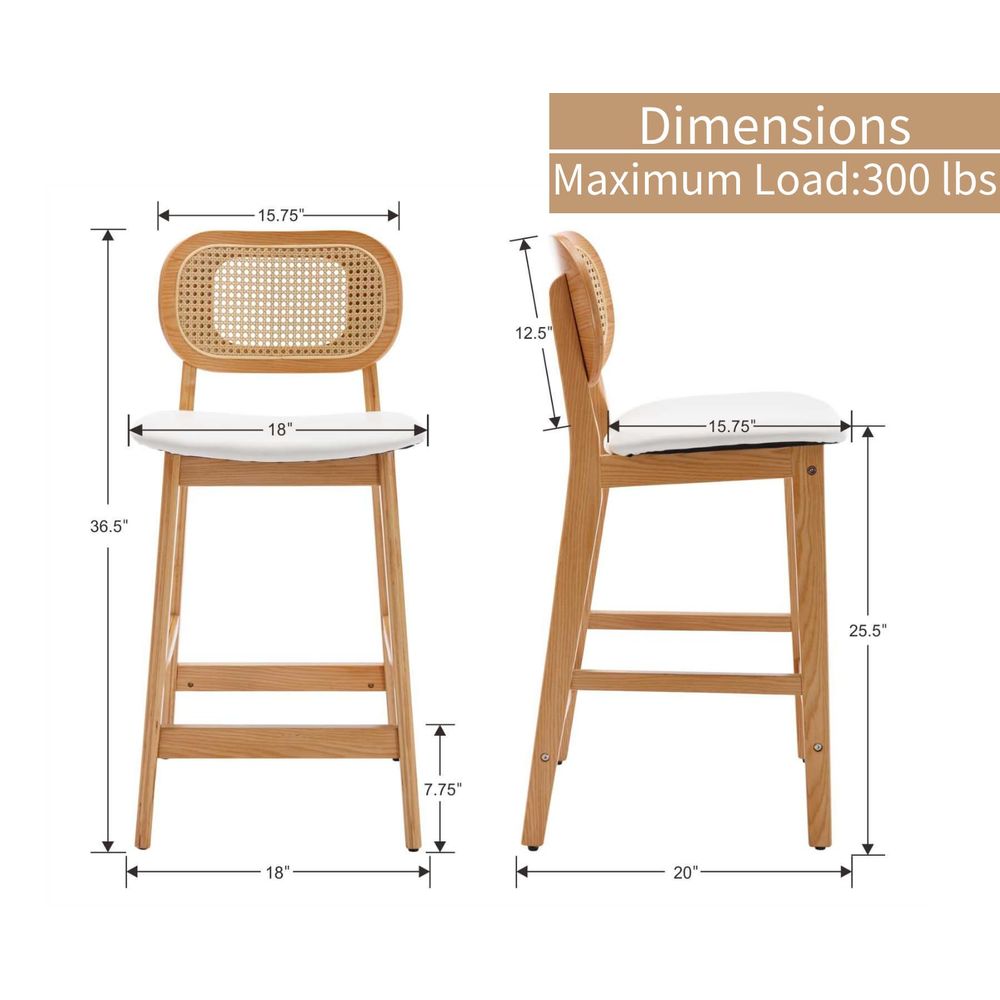 Rattan Bar Stools Set of 3 hol - Kitchen Queen recensie en prijs