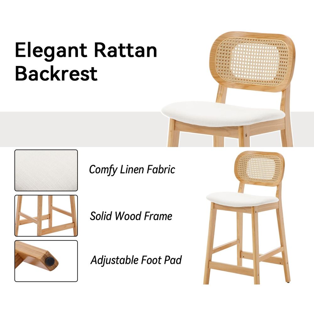 Rattan Bar Stools Set of 3 hol - Kitchen Queen recensie en prijs
