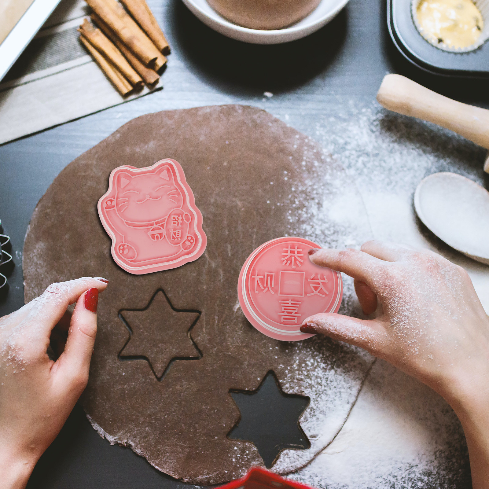 8Pcs New Year Cookie Molds Cre - Kitchen Baking Cookies recensie en prijs