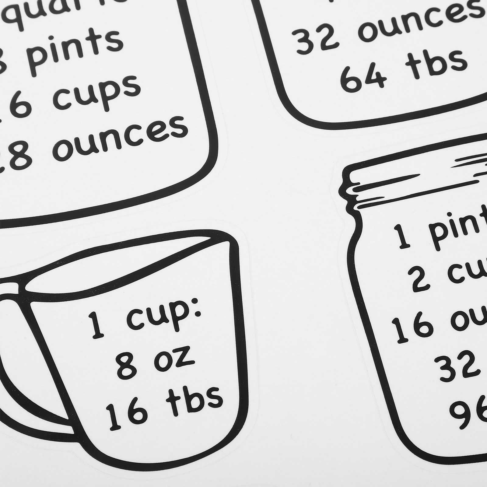 2Pcs Kitchen Conversion Chart  - Baking (Kitchen Ingredient) recensie en prijs