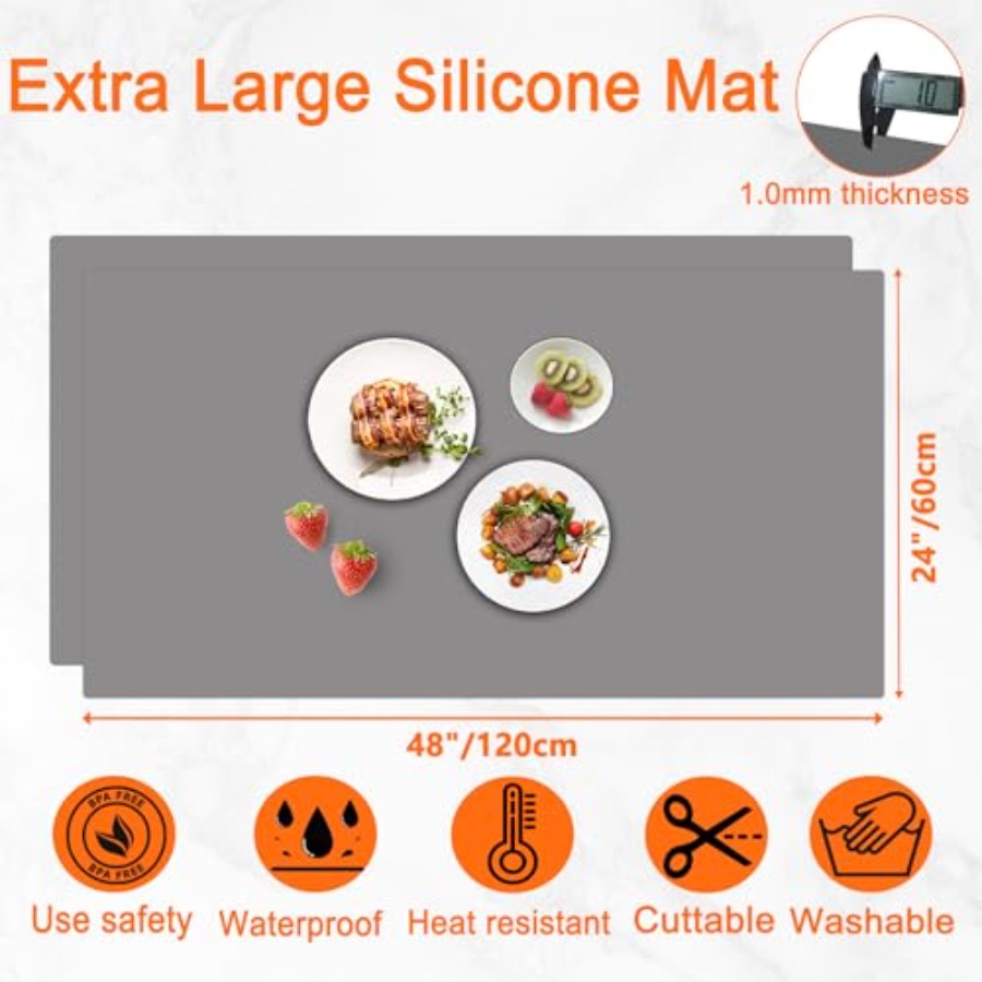 2Pack Large Silicone Mats for  - Kitchen Baking Island recensie en prijs