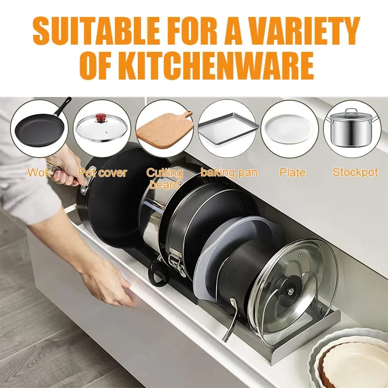 Expandable Pot Lid Organizer A - Kitchen Baking Pan Organizer recensie en prijs