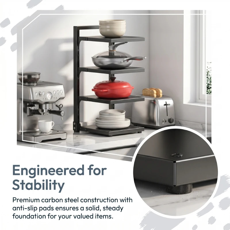 Adjustable Heavy Duty Stainles - Kitchen Baking Pan Organizer recensie en prijs