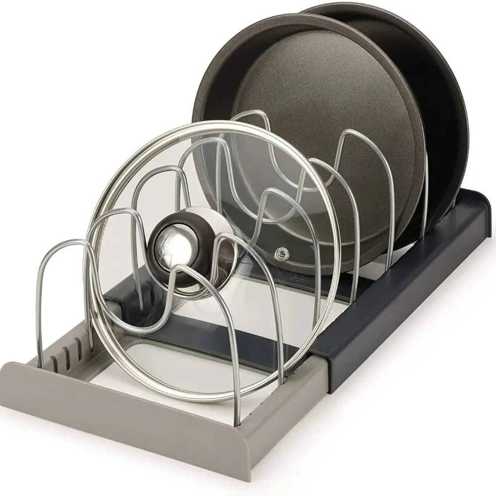 1Pc 7-grid Telescopic Pot Rack - Kitchen Baking Pan Organizer recensie en prijs