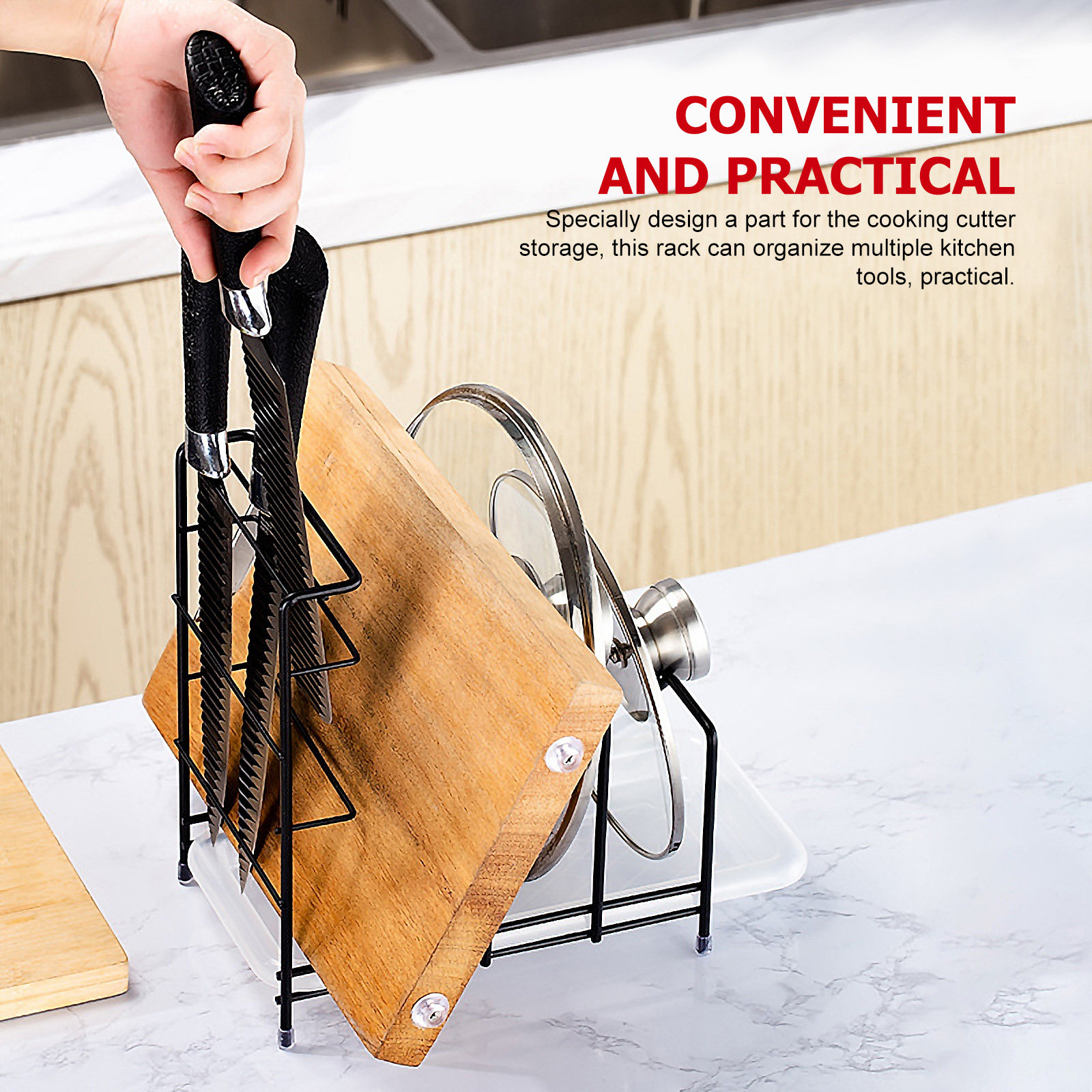 Pot Lid Organizer Cutting Boar - Kitchen Baking Tray Rack recensie en prijs