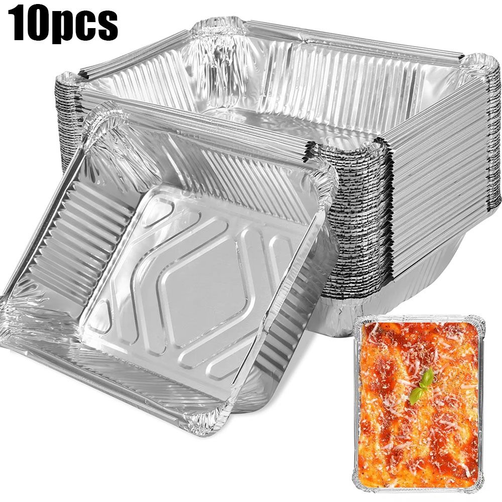 10PCS Disposable Aluminum Foil - Kitchen Baking Pan Storage recensie en prijs