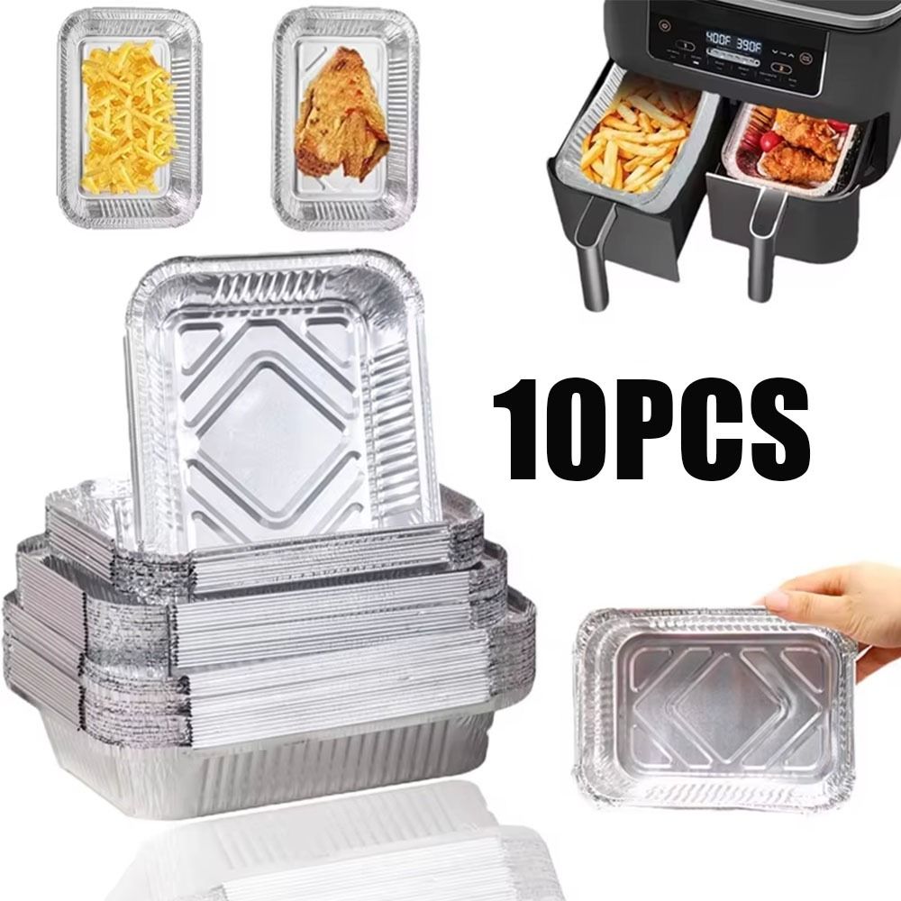 10PCS Disposable Aluminum Foil - Kitchen Baking Pan Storage recensie en prijs