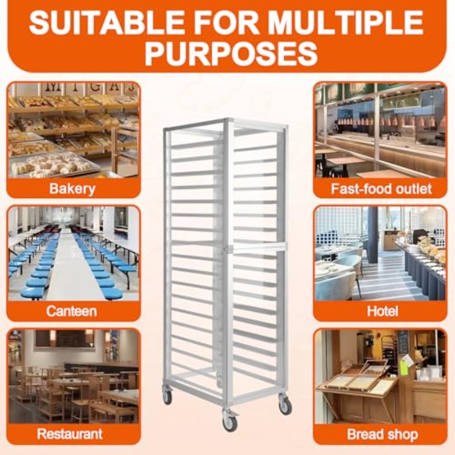 Commercial bakery rack for bun - Kitchen Baking Trolley recensie en prijs