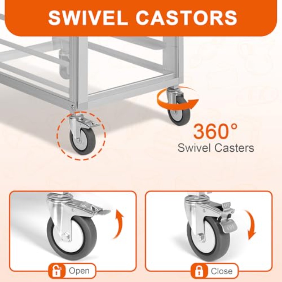 Commercial bakery rack for bun - Kitchen Baking Trolley recensie en prijs