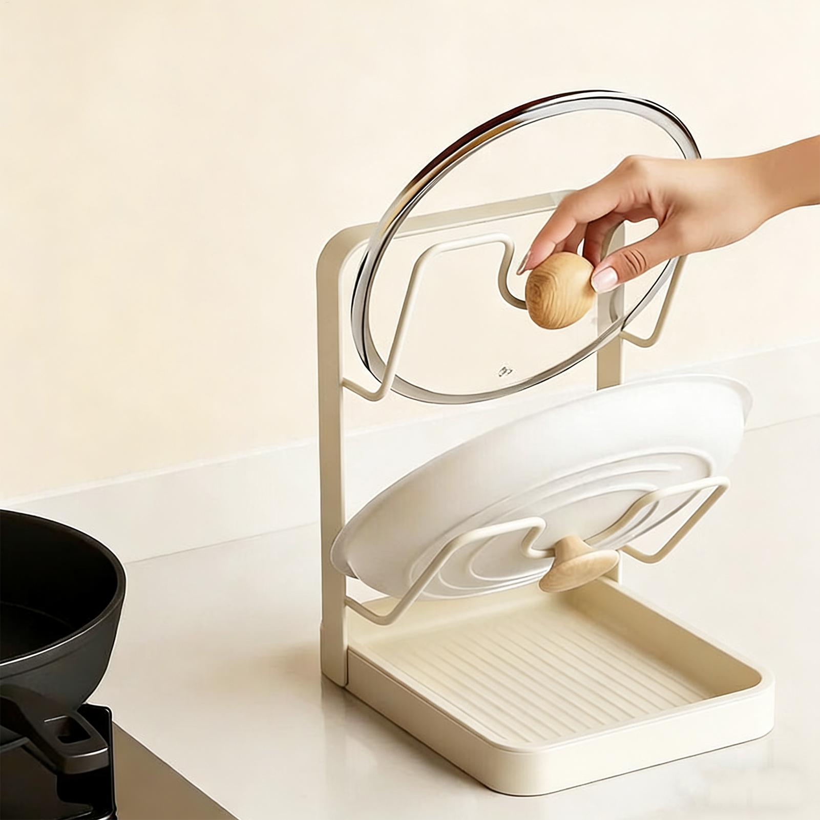 Pot Lid Organizer Anti-Slip Ki - Kitchen Baking Pan Organizer recensie en prijs