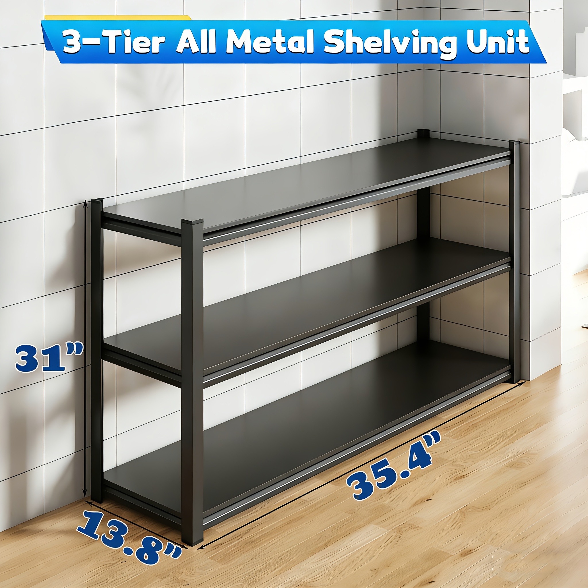 3-Tier Storage Shelving Unit,  - Kitchen Baking Pantry recensie en prijs