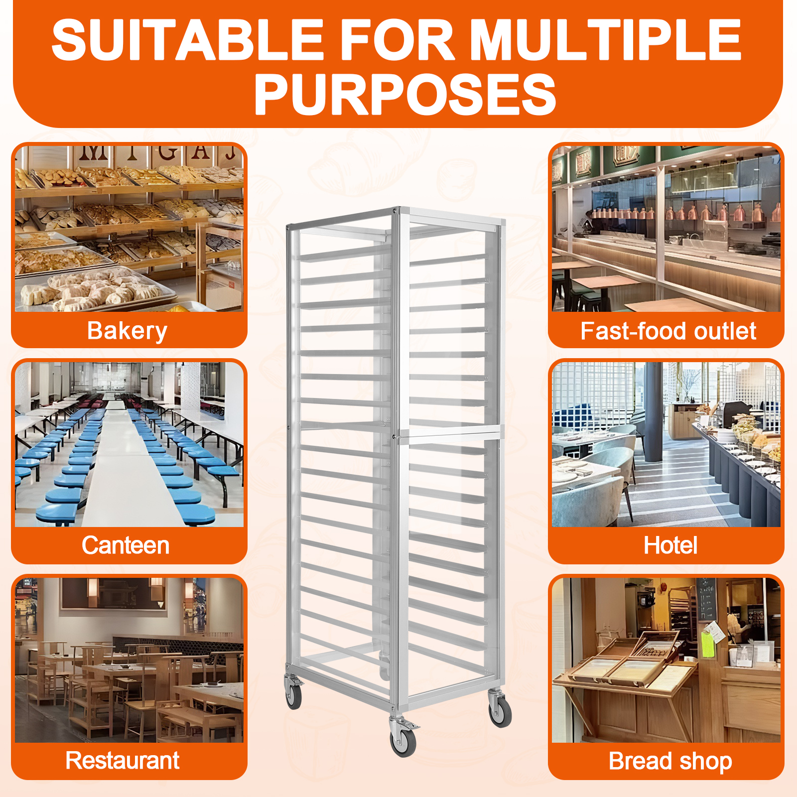 18 Tiers Speed Rack with Wheel - Kitchen Baking Pan Storage recensie en prijs