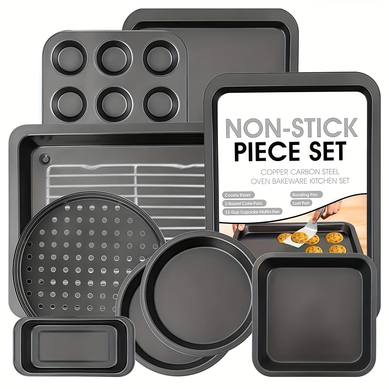 Set of 10 Baking Trays, Featur - Kitchen Baking Cupboard recensie en prijs