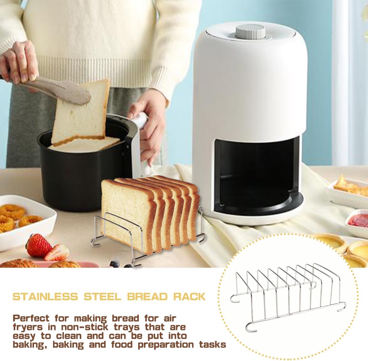 1Pcs Stainless Steel Toast Bre - Kitchen Baking Tray Rack recensie en prijs