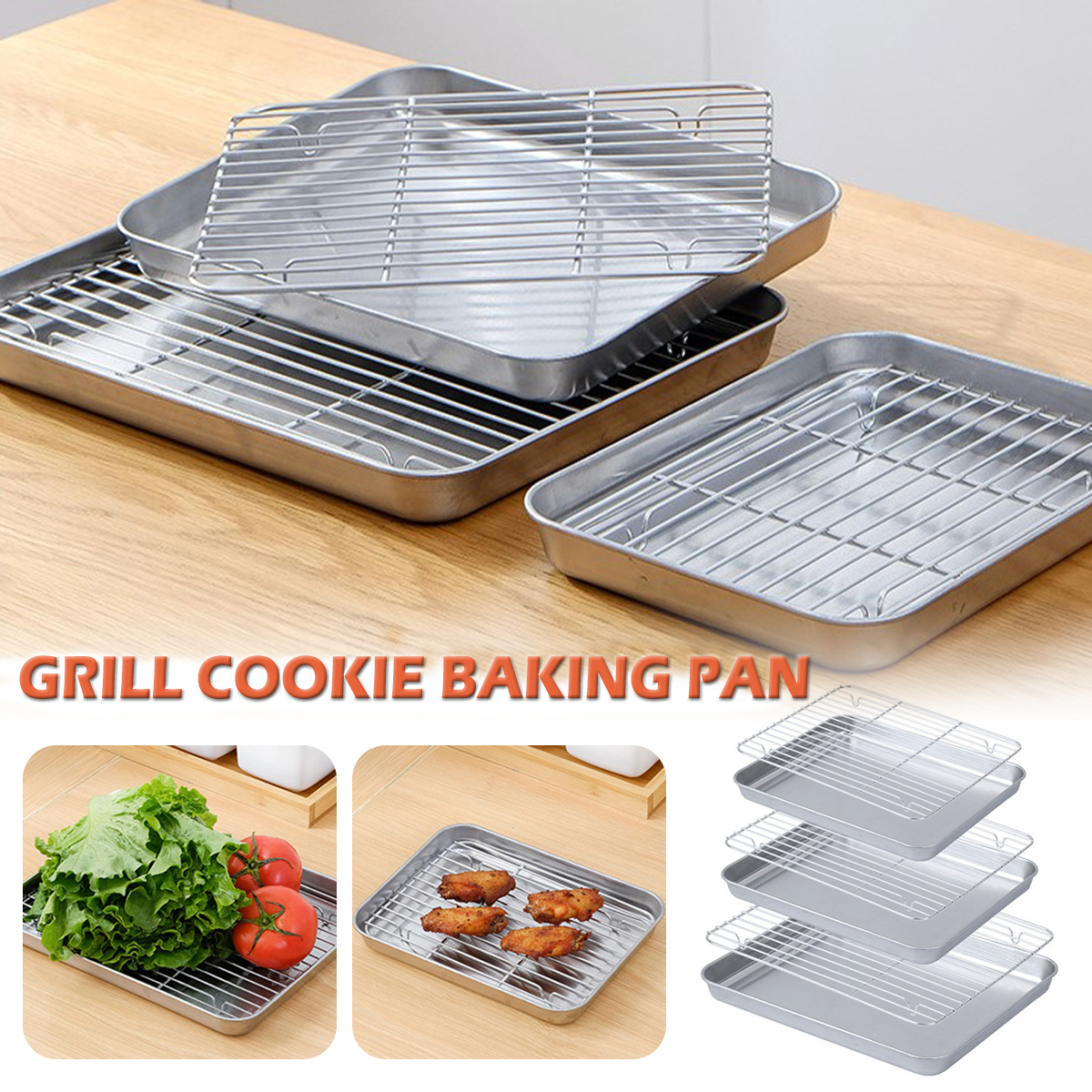 Stainless Steel Baking Tray wi - Kitchen Baking Tray Rack recensie en prijs