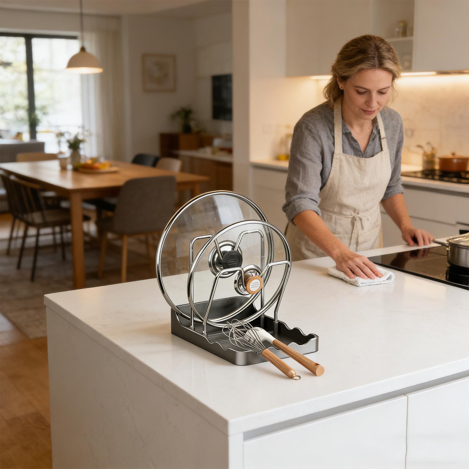Pot Cover Holder Rack Vertical - Kitchen Baking Pantry recensie en prijs
