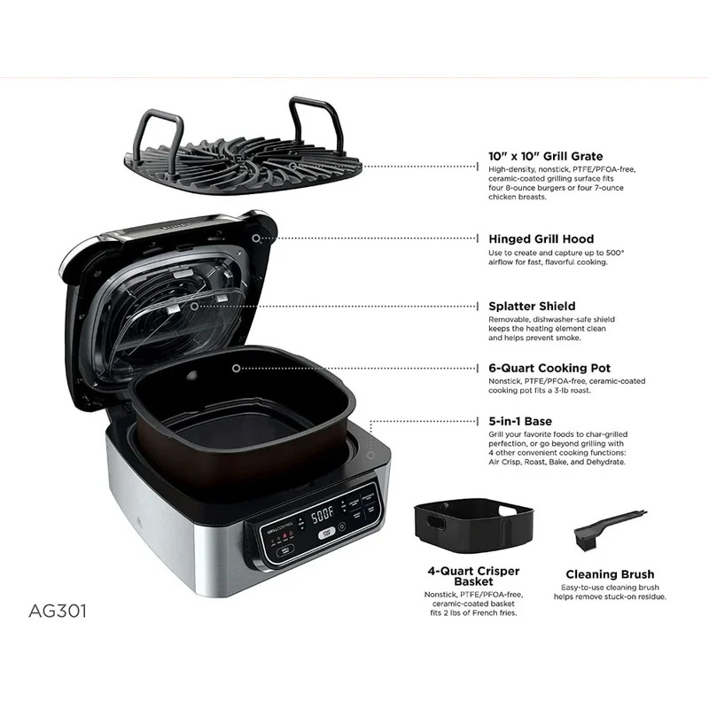 Multifunctional Indoor Grill 5 - Kitchen Baking Appliances recensie en prijs