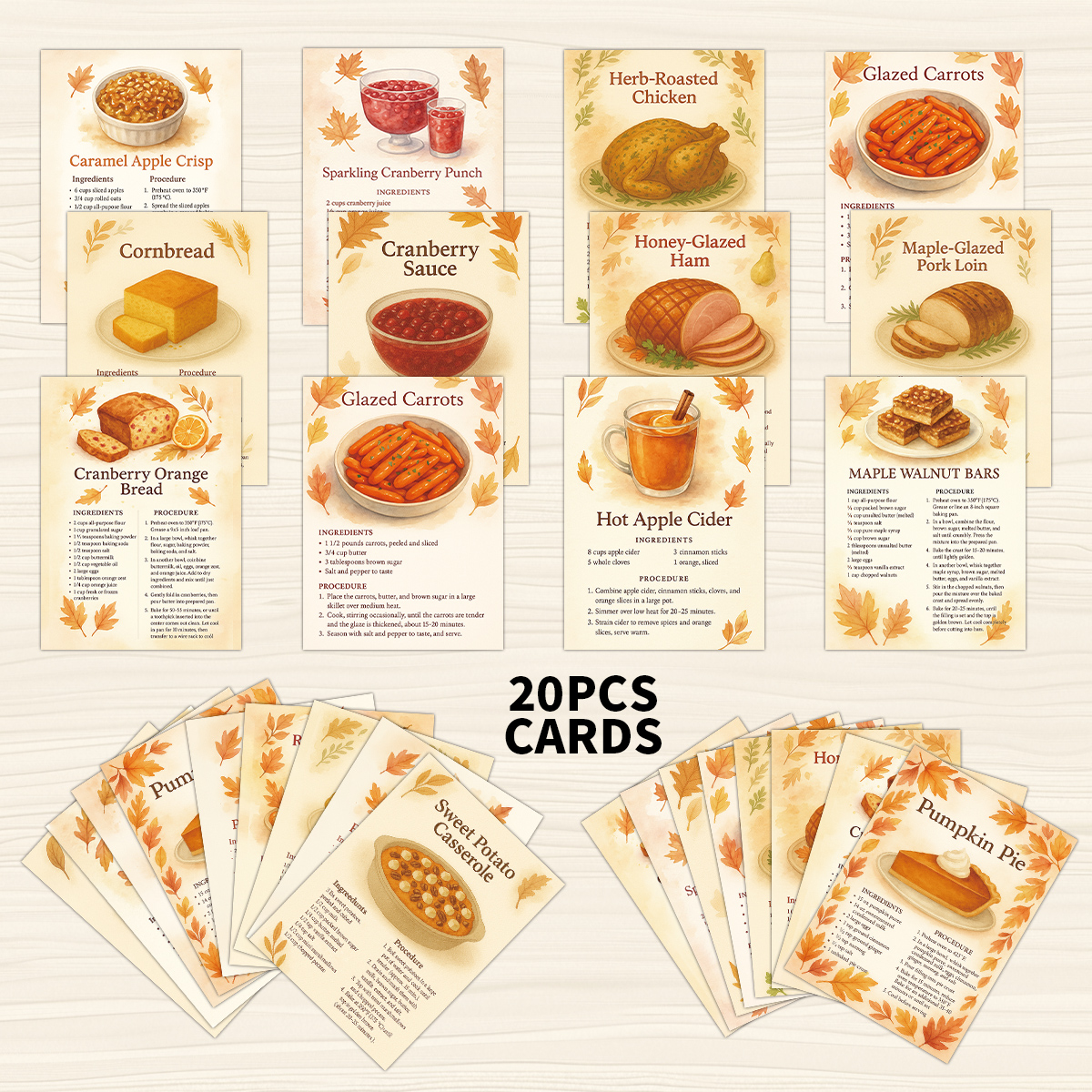 20pcs Dessert Baking Recipe Ca - Baking (Kitchen Ingredient) recensie en prijs