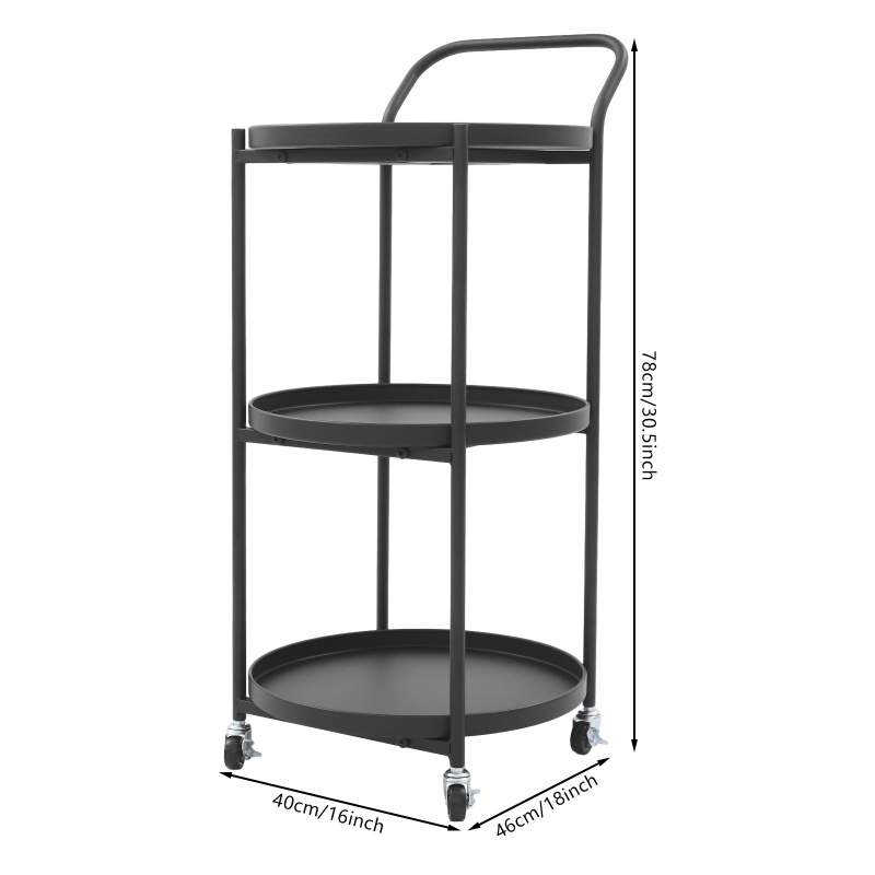 3-Tier Premium Iron Rolling Ba - Kitchen Baking Cart recensie en prijs