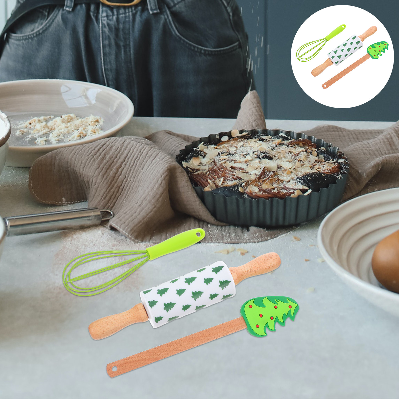 3Pcs Silicone Holiday Baking T - Kitchen Baking Utensil Set recensie en prijs